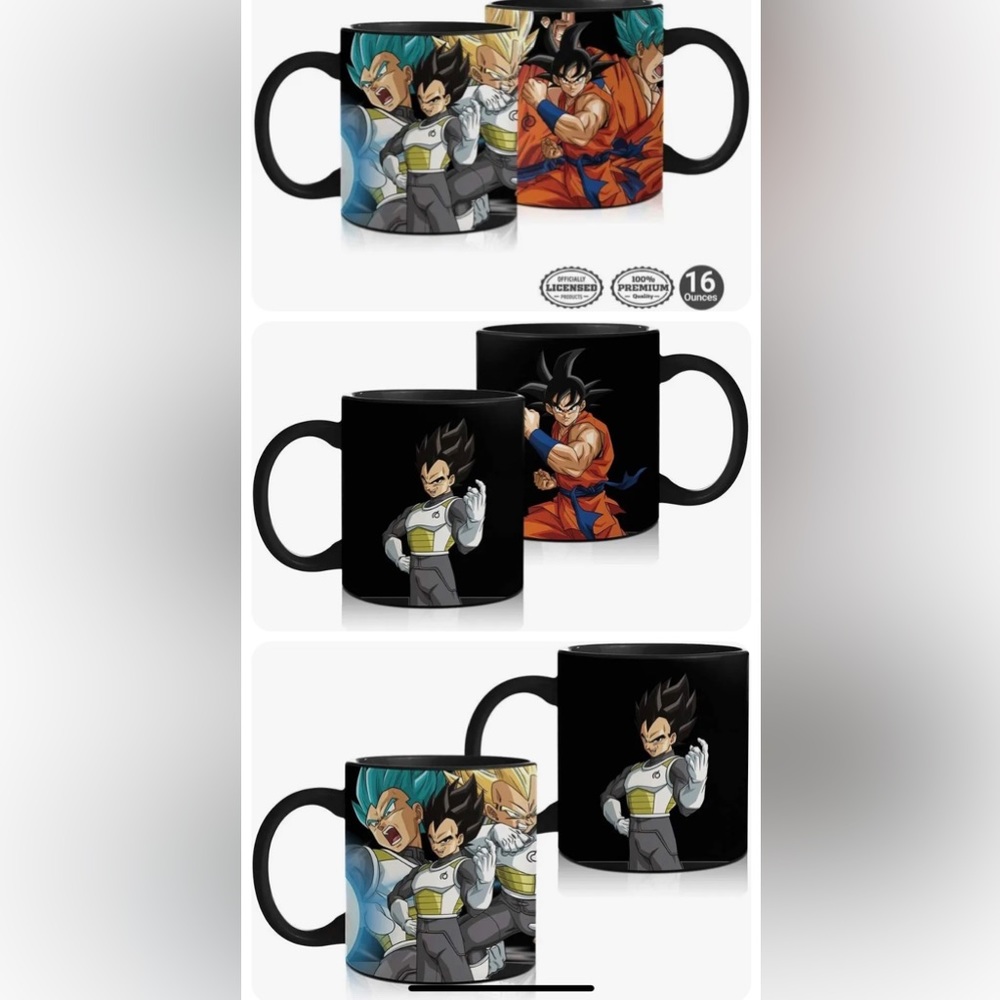 DRAGON BALL SUPER Heat change coffee mug. 11 OZ 325 ml BRAND NEW with box.